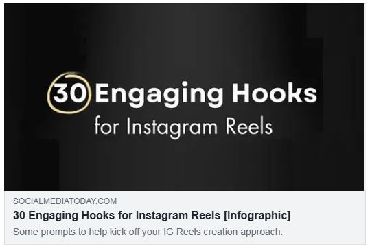 Instagram リールの魅力的なフック 30 選（Social Media Today）