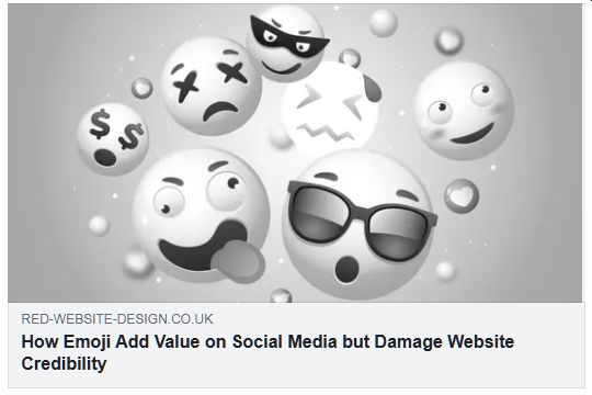 絵文字はSNSでは価値を高めるが、ウェブサイトの信頼性を損なう（Red Website Design）