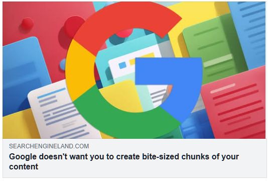 Google bite-sized content 望んでいない