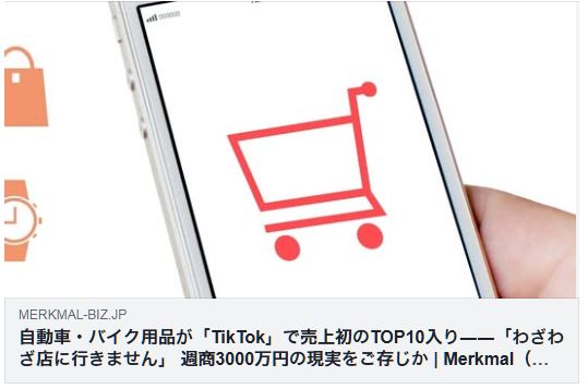 TikTok 売上TOP10 自動車用品 Merkmal